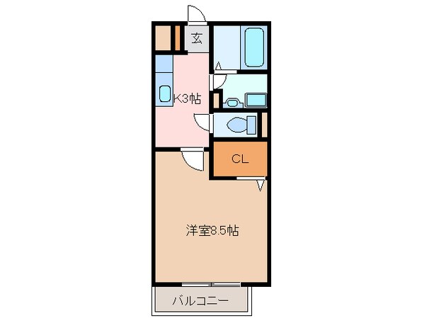 高茶屋駅 徒歩20分 1階の物件間取画像